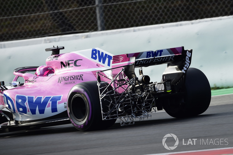 Esteban Ocon, Sahara Force India VJM11, avec des capteurs aéro