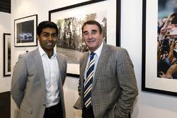 Nigel Mansell and Karun Chandhok on the LAT Images stand