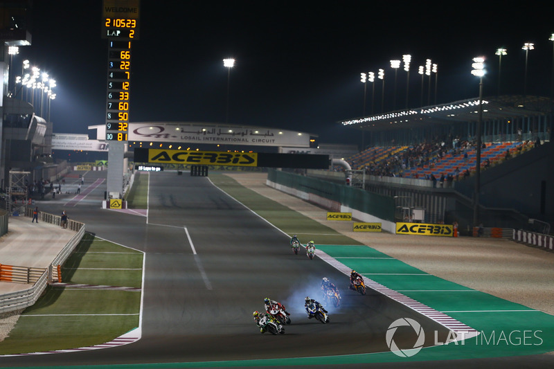 Fumo dalla moto di Alessandro Andreozzi, Guandalini Racing