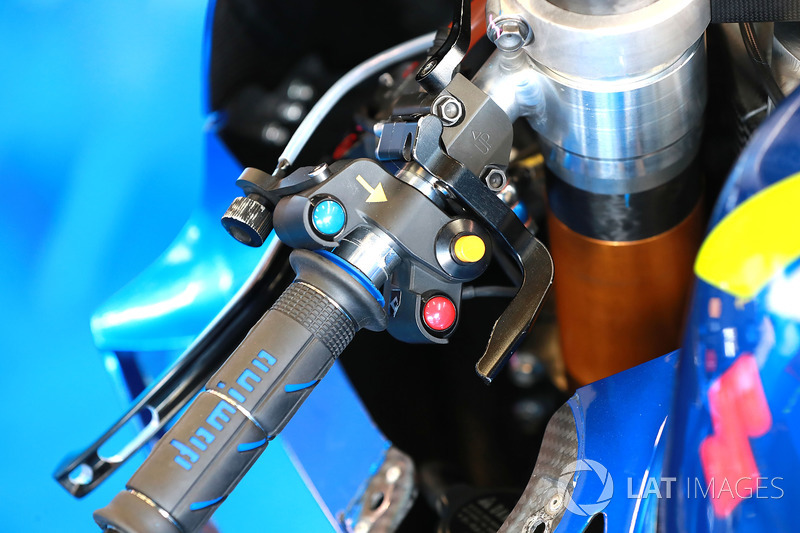 Alex Rins, Team Suzuki MotoGP, thumb operarted rear brake lraver