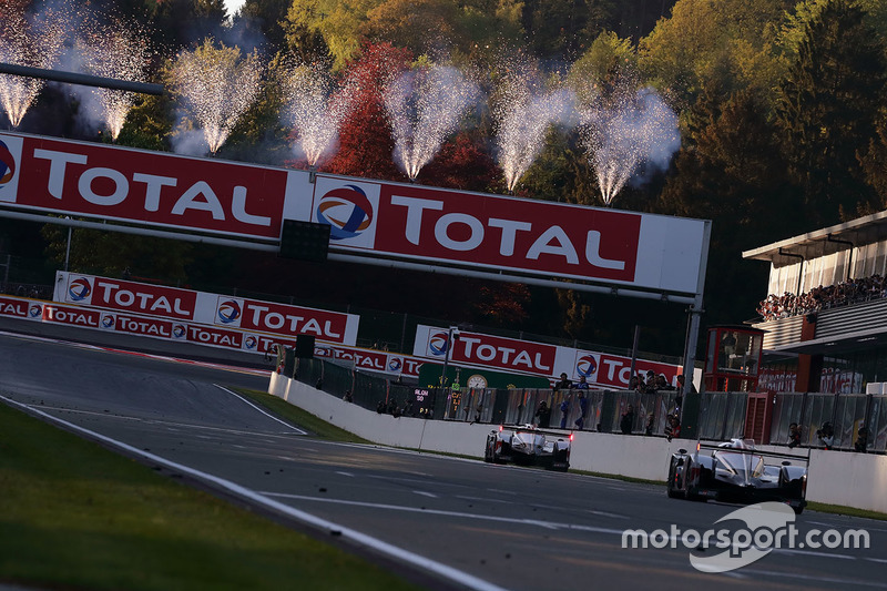 Race winners #8 Toyota Gazoo Racing Toyota TS050: Sébastien Buemi, Kazuki Nakajima, Fernando Alonso, second place #7 Toyota Gazoo Racing Toyota TS050: Mike Conway, Jose Maria Lopez, Kamui Kobayashi