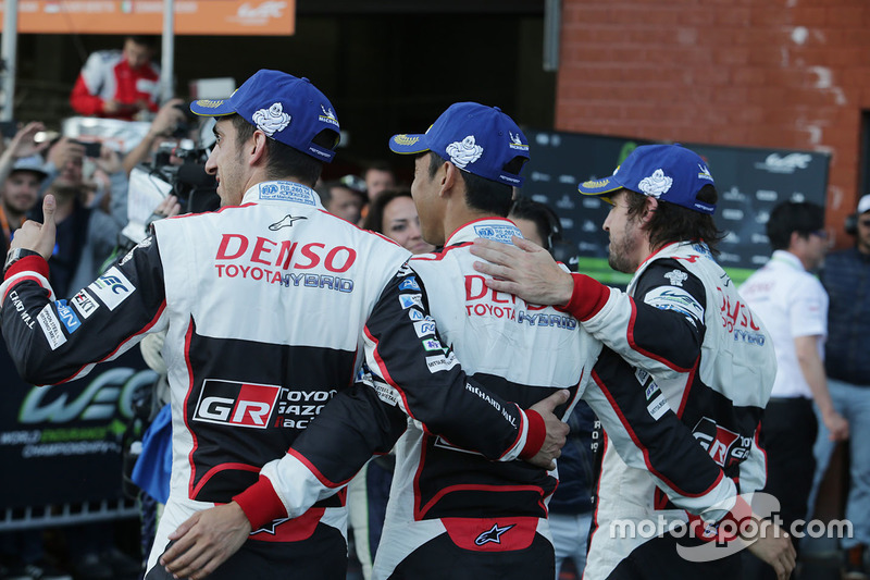 Race winners #8 Toyota Gazoo Racing Toyota TS050: Sébastien Buemi, Kazuki Nakajima, Fernando Alonso