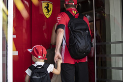 Kimi Raikkonen, Ferrari with son Robin Raikkonen