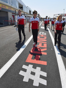 Charles Leclerc, Sauber walks the track