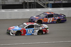 Kyle Busch, Joe Gibbs Racing, Toyota Camry M&M's Red White & Blue and Denny Hamlin, Joe Gibbs Racing