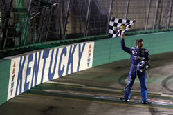 Martin Truex Jr., Furniture Row Racing, Toyota Camry Auto-Owners Insurance celebrates his win