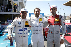 Top 3 after qualifying: Pole position for Gary Paffett, Mercedes-AMG Team HWA, Philipp Eng, BMW Team RBM, René Rast, Audi Sport Team Rosberg