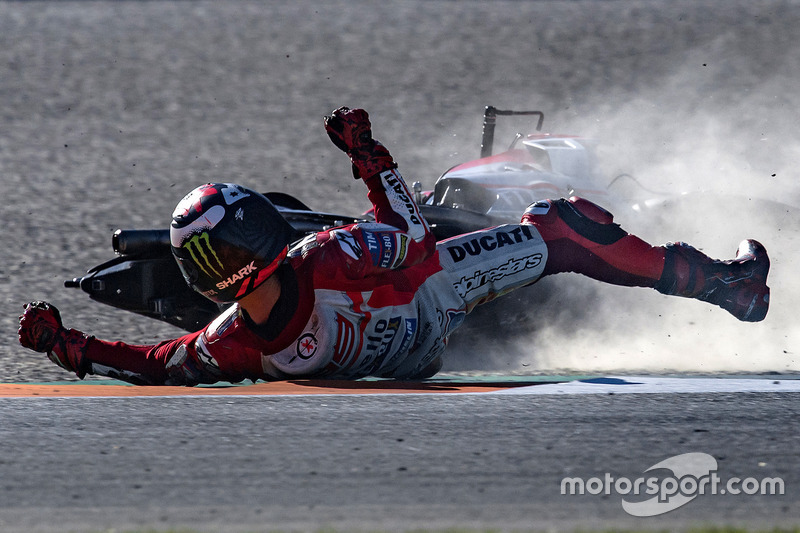 Choque de Jorge Lorenzo, Ducati Team