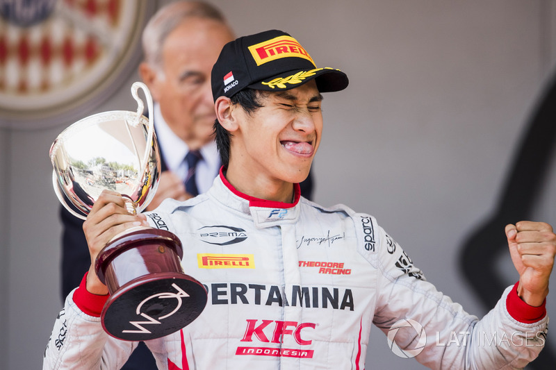 Podium: Sean Gelael, PREMA Racing