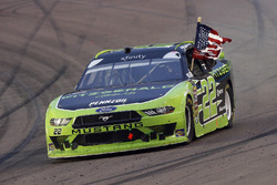 Brad Keselowski, Team Penske, Ford Mustang Fitzgerald Glider Kits celebrates