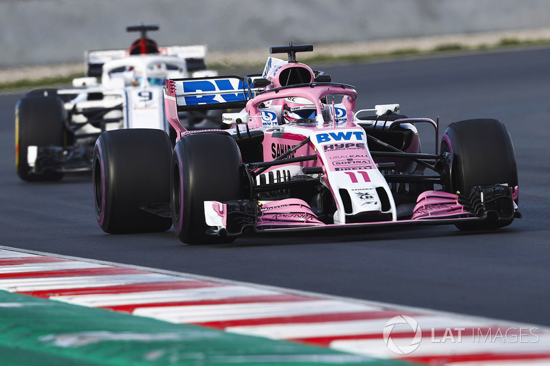 Sergio Perez, Force India VJM11, Marcus Ericsson, Sauber C37