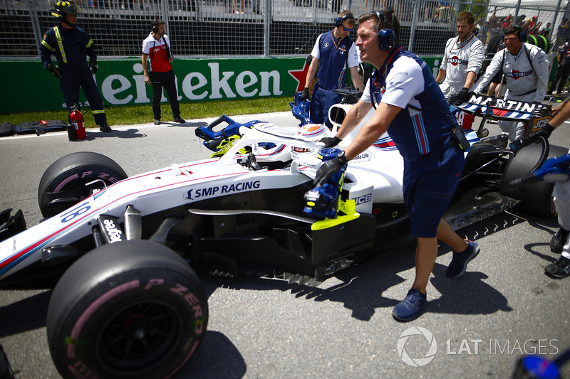 Lance Stroll, Williams Racing, sur la grille