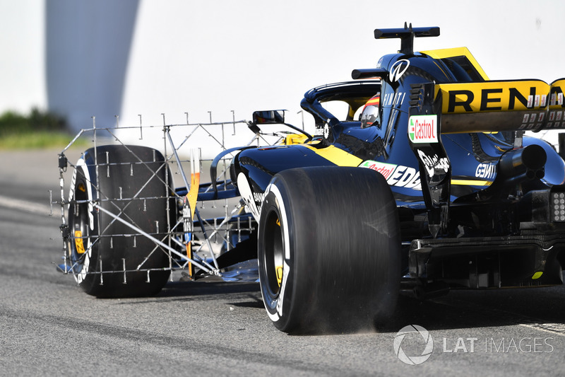 Carlos Sainz Jr., Renault Sport F1 Team R.S. 18, con sensori aerodinamici