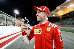 Il poleman Sebastian Vettel, Ferrari SF71H