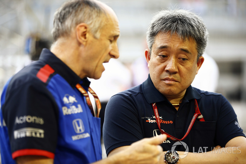 Franz Tost, Team Principal, Toro Rosso, Masashi Yamamoto, General Manager, Honda Motorsport