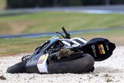 Yonny Hernandez, Pedercini Racing's Bike after crash