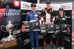 Podium: Race winner Richard Verschoor, second place Robert Shwartzman, third place Clement Novalak