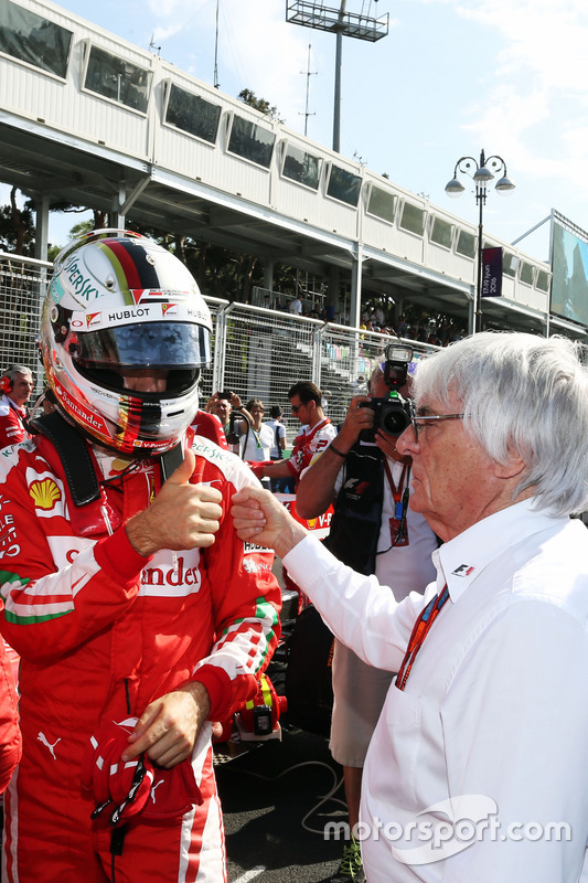 Sebastian Vettel, Ferrari con Bernie Ecclestone