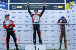 Podium : le vainqueur Hugo De Sadeleer, Tech 1 Racing, le deuxième Dorian Boccolacci, Tech 1 Racing, le troisième Lando Norris, Josef Kaufmann Racing