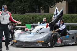 Winners #10 Wayne Taylor Racing Corvette DP: Ricky Taylor, Jordan Taylor with father Wayne Taylor