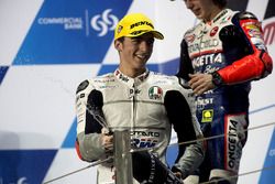 Podium : le deuxième Francesco Bagnaia, Aspar Team Mahindra, Mahindra