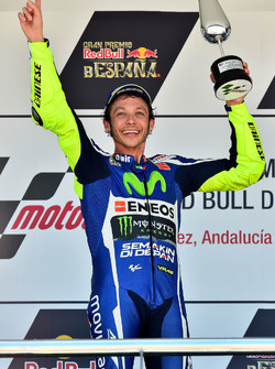Podium: winner Valentino Rossi, Yamaha Factory Racing