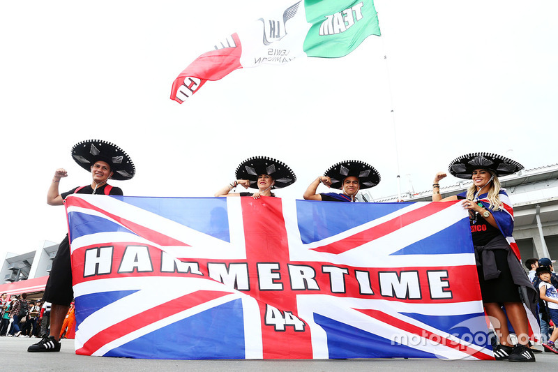 Mexicaanse fans van Lewis Hamilton, Mercedes AMG F1