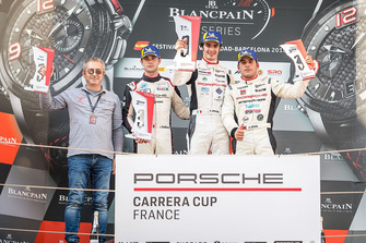 1. Yarış Podyum: 2. Julien Andlauer, Yarış galibi Alessio Rovera, 3. Ayhancan Güven, Attempto Racing