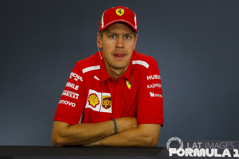 Sebastian Vettel, Ferrari, en conférence de presse