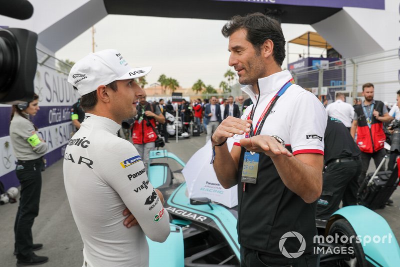 Mitch Evans, Jaguar Racing, Jaguar I-Type 4 talks to Mark Webber,Tag Heuer Porsche Ambassador