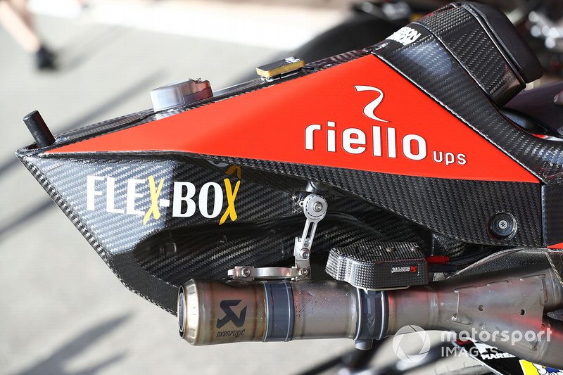 Detalle de la moto de Andrea Dovizioso, Ducati Team