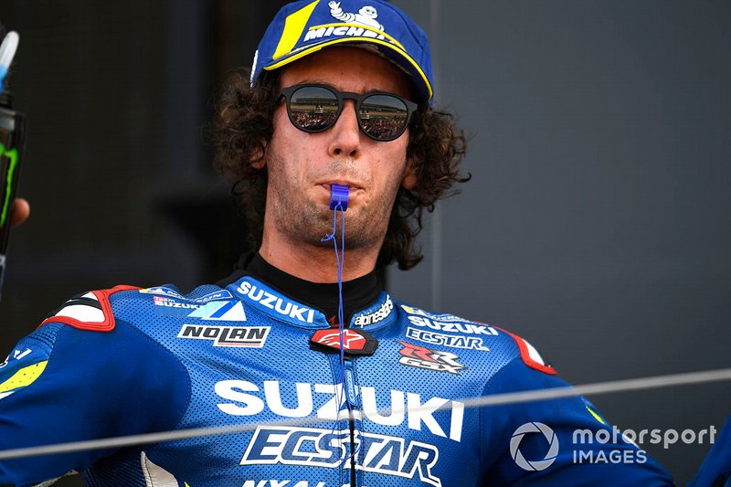 Podio: ganador de la carrera Alex Rins, Team Suzuki MotoGP