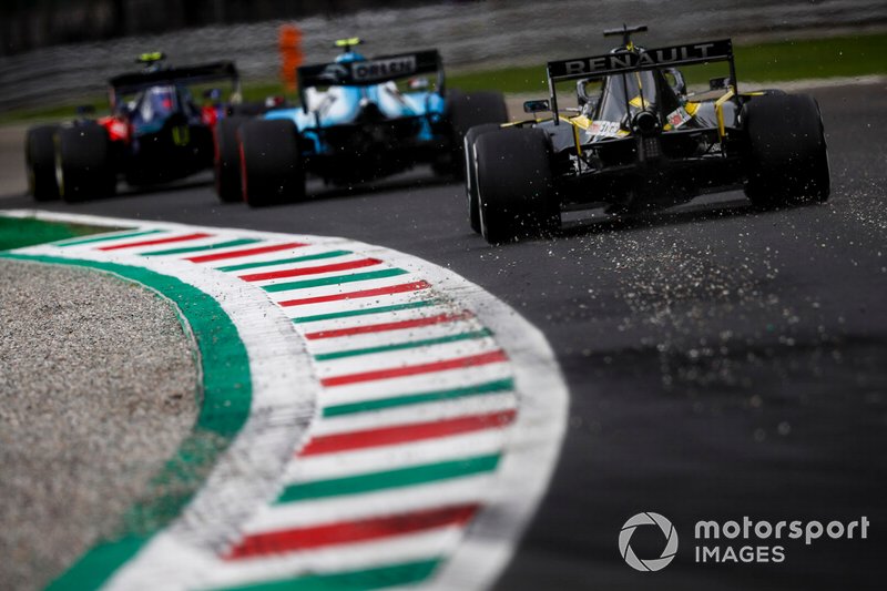Daniel Ricciardo, Renault F1 Team R.S.19, Robert Kubica, Williams FW42 e Pierre Gasly, Toro Rosso STR14