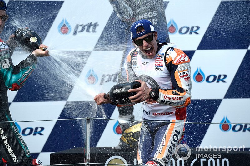 Podio: il vincitore della gara Marc Marquez, Repsol Honda Team