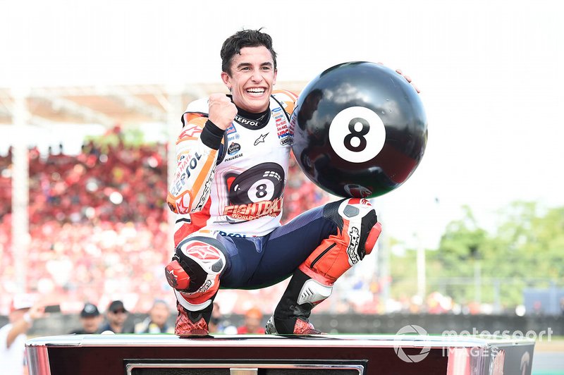 Il Campione del Mondo Marc Marquez, Repsol Honda Team, festeggia