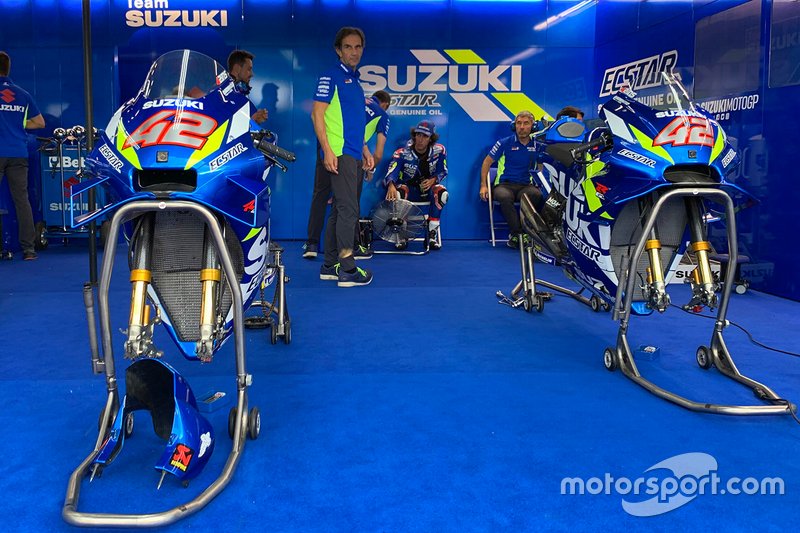 Team Suzuki MotoGP bikes