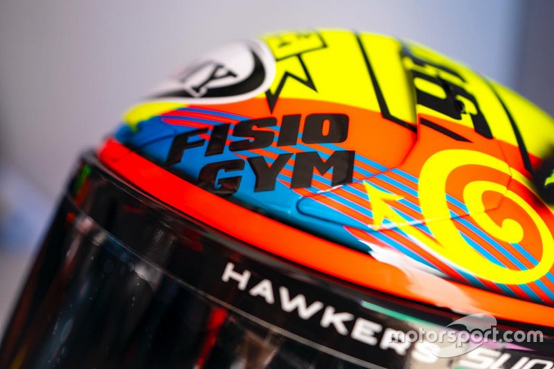 El casco de Francesco Bagnaia, Pramac Racing, en Misano