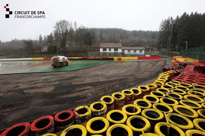Obras en la pista de Spa-Francorchamps
