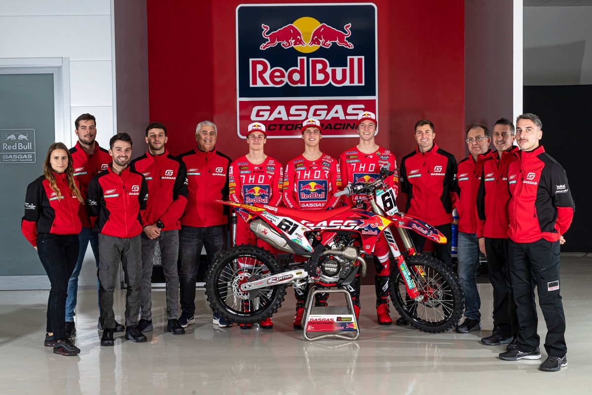 Simon Langenfelder, Jorge Prado en Mattia Guadagini, Red Bull GasGas Factory Racing