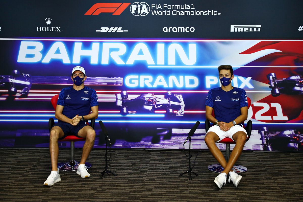 Nicholas Latifi, Williams, George Russell, Williams en la conferencia de prensa