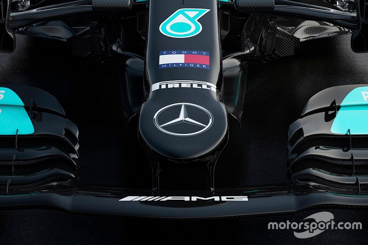 Detalle del morro del Mercedes AMG F1 W12
