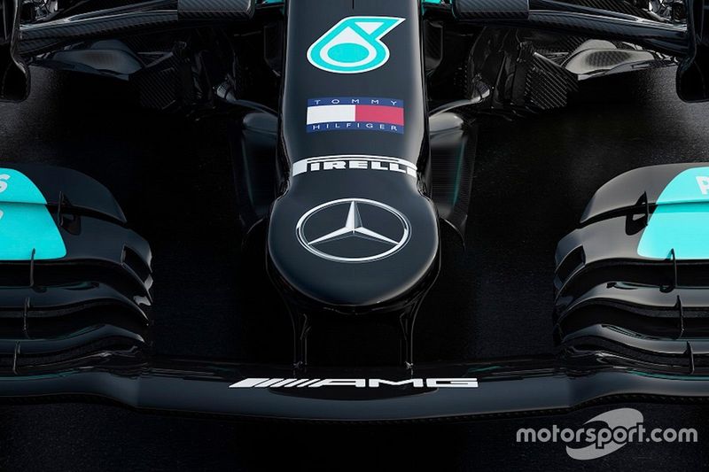 Detalle del morro del Mercedes AMG F1 W12