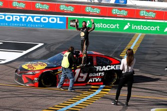 Race winner Martin Truex Jr., Joe Gibbs Racing, Toyota Camry