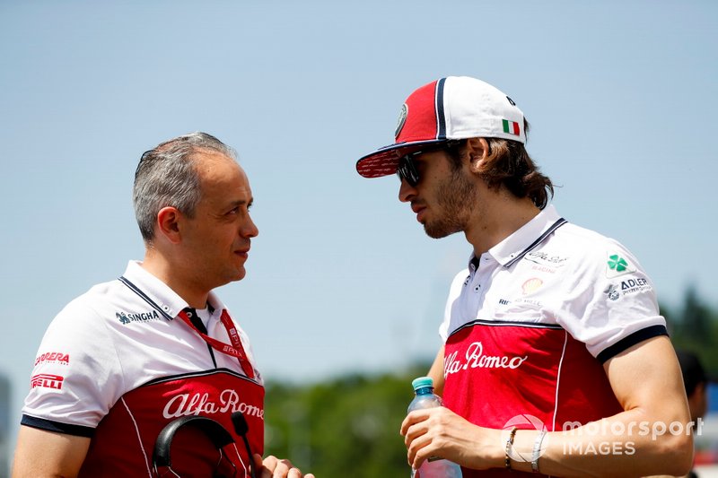 Antonio Giovinazzi, Alfa Romeo Racing in the paddock 