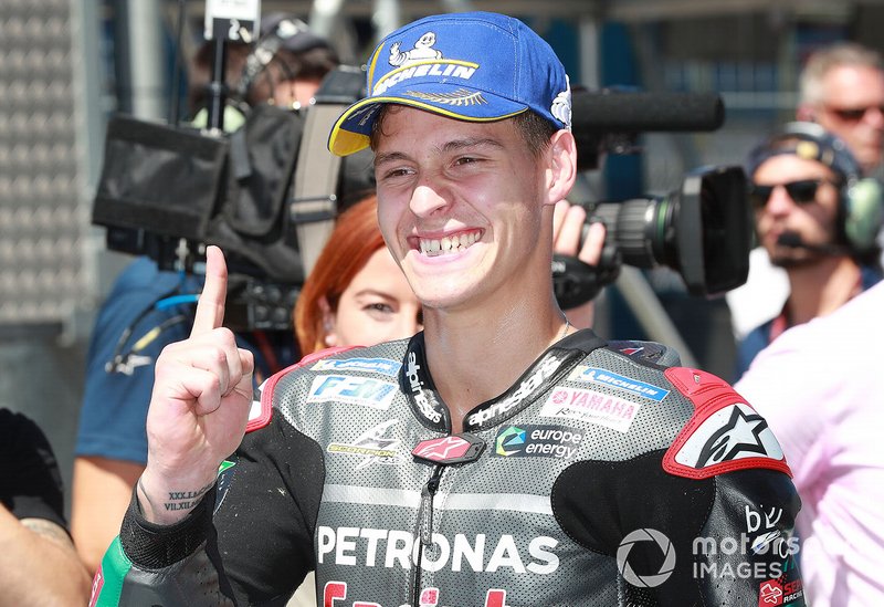 Pole sitter Fabio Quartararo, Petronas Yamaha SRT