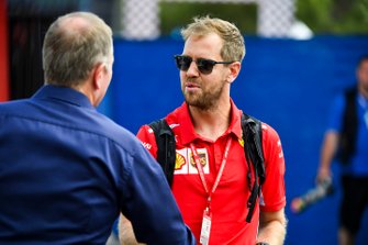 Martin Brundle, Sky TV and Sebastian Vettel, Ferrari