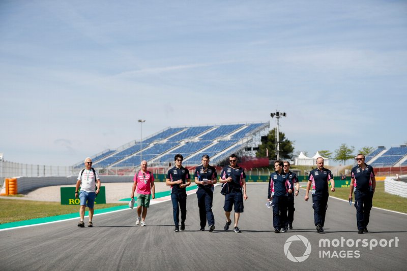 Lance Stroll, Racing Point fait un trackwalk
