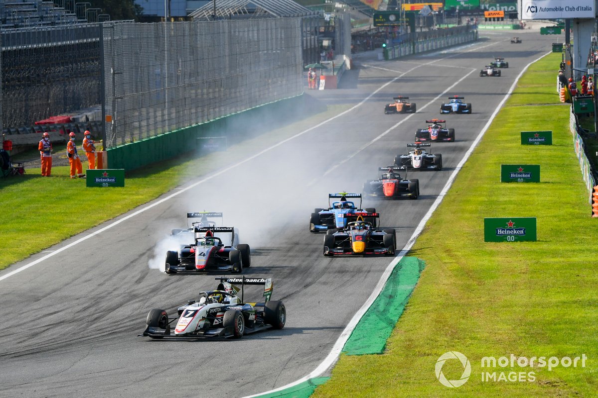 Theo Pourchaire, ART Grand Prix, Pierre-Louis Chovet, Hitech Grand Prix y Dennis Hauger, Hitech Grand Prix