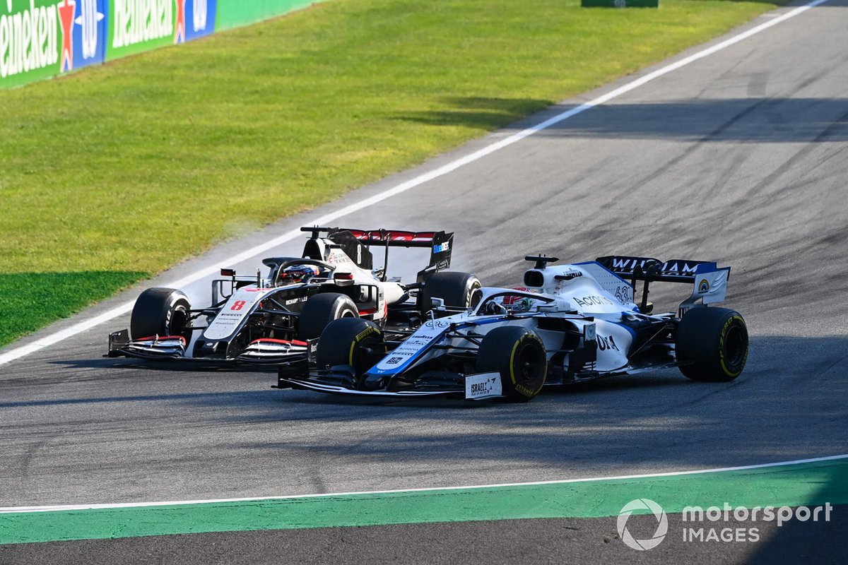 George Russell, Williams FW43, Romain Grosjean, Haas VF-20