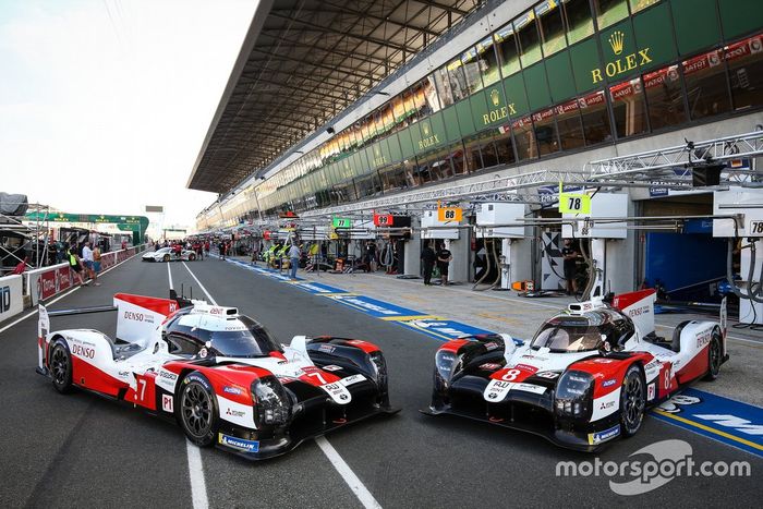 #7 Toyota Gazoo Racing Toyota TS050: Mike Conway, Kamui Kobayashi, Jose Maria Lopez, #8 Toyota Gazoo Racing Toyota TS050: Sebastien Buemi, Kazuki Nakajima, Brendon Hartley